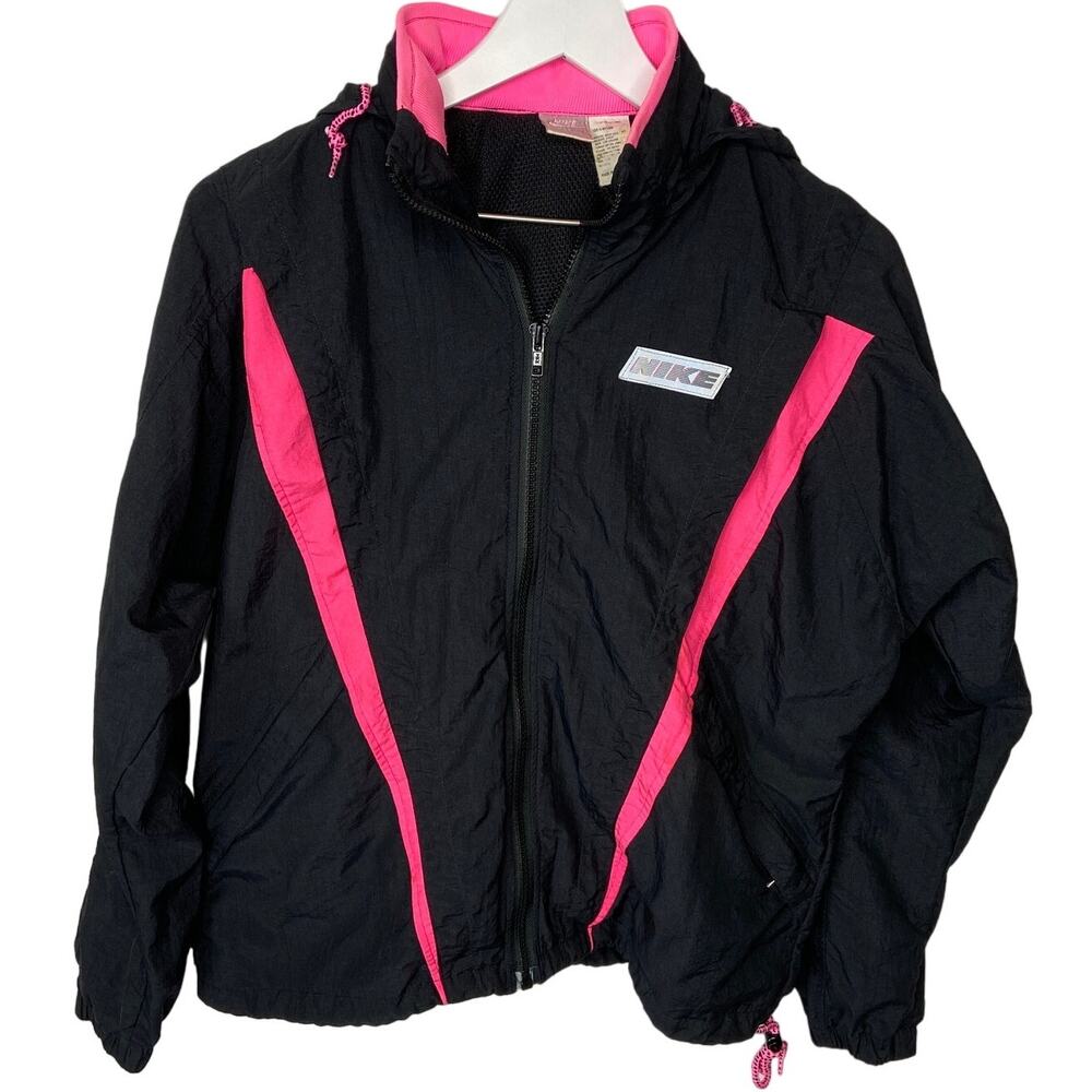 Vintage Nike Gray Tag Zip Up Nylon Windbreaker - Women's Size M